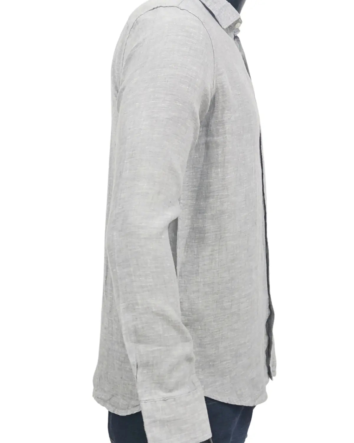 100% Pure Linen Grey Full Sleeve Shirt