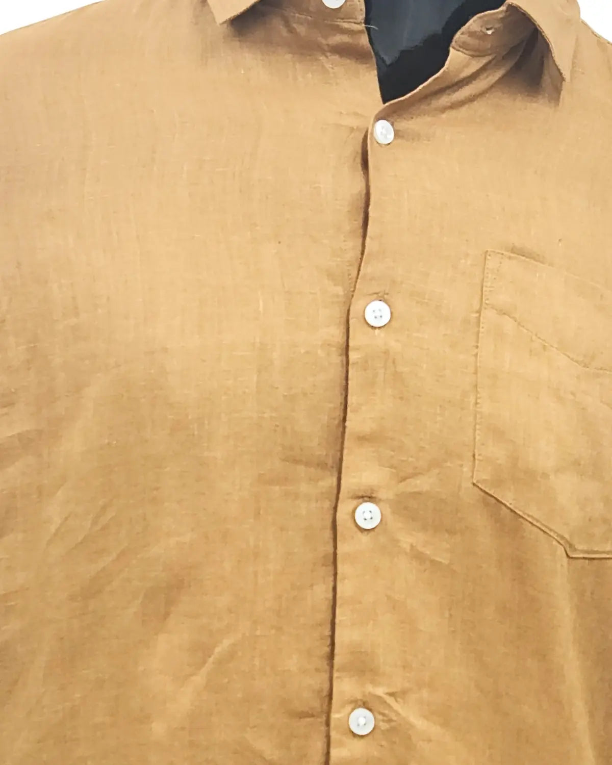 Golden Brown 100% Pure Linen Shirt