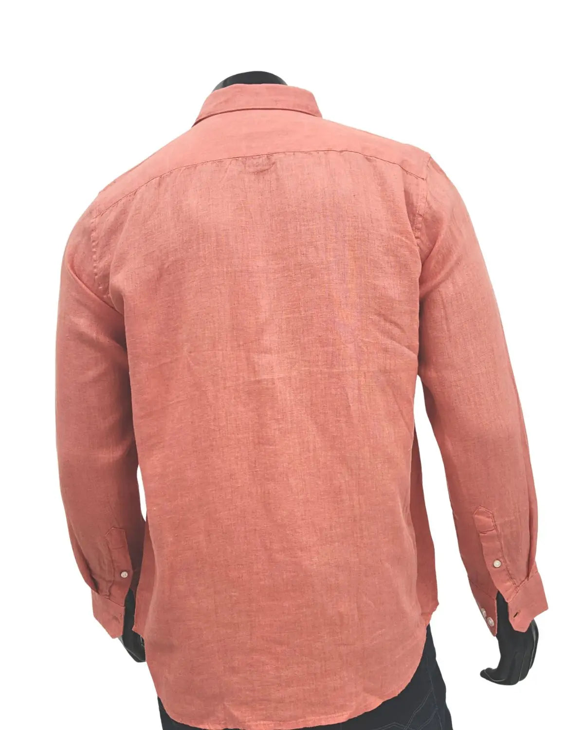 Simon Red 100% Pure Linen Shirt