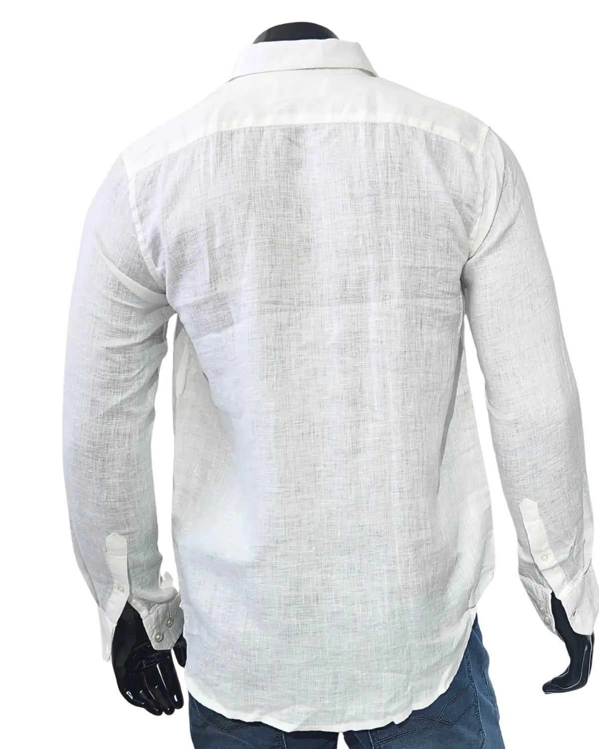 100% Pure Linen White Full Sleeve Shirt