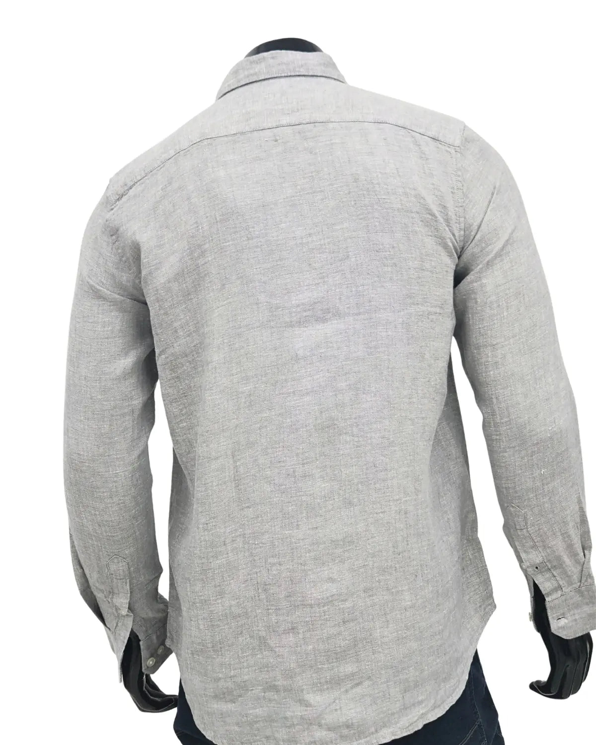 100% Pure Linen Grey Full Sleeve Shirt